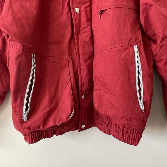 Vintage Distressed Ozark Trail Red Insulated Jacket Men’s Medium Coat Zip Bomber - Picture 6 of 10